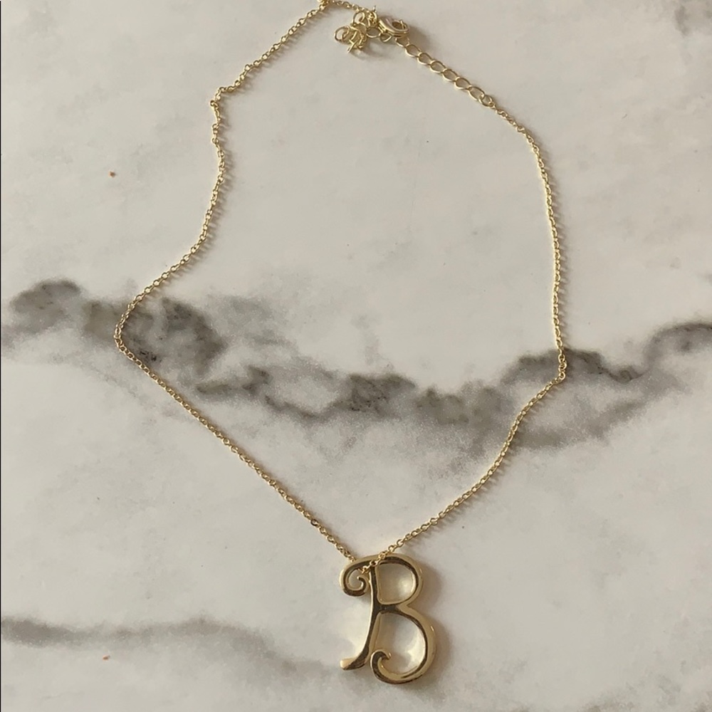 B Initial Necklace